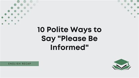 Please be informed that All .